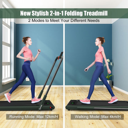 Folding Treadmill with LED Display Bluetooth Speaker