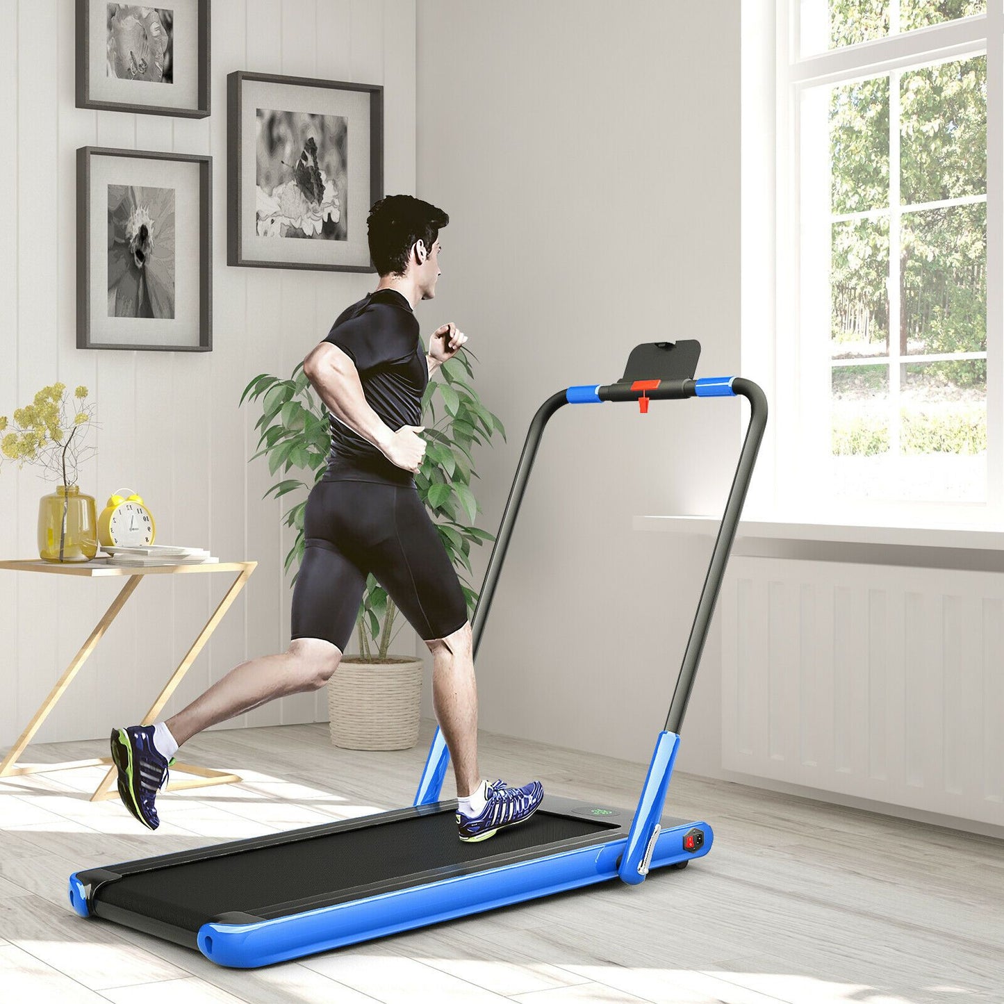 Folding Treadmill with LED Display Bluetooth Speaker