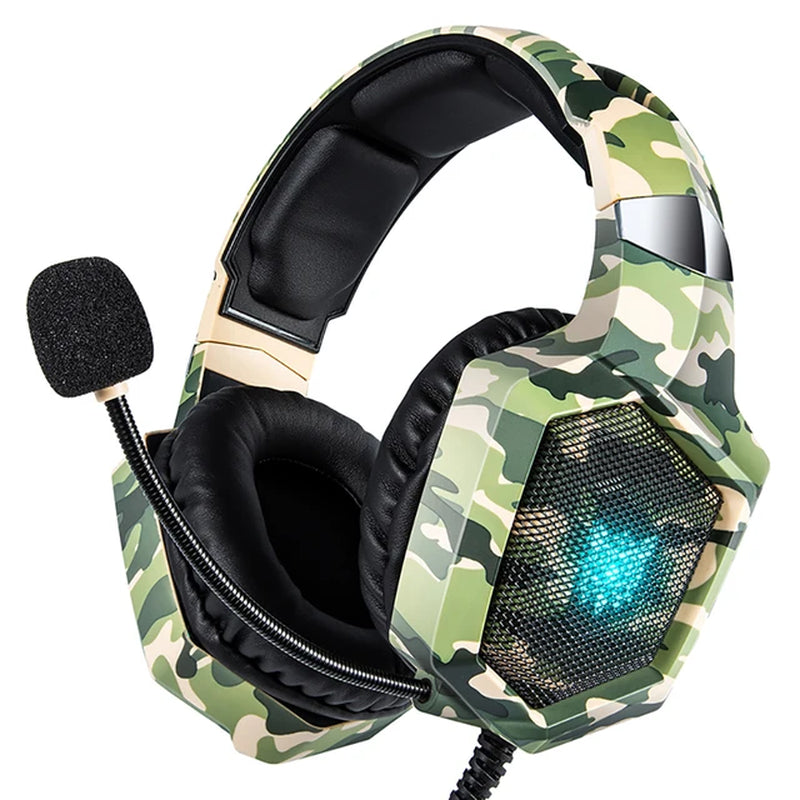 Headset Lightweight Fashion Cool Wired Stereo Gaming Headset with Microphone for Tablet Laptop Desktop