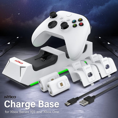 Charging Station for Xbox Series XS and Xbox - Charge Base for 2 Xbox Controllers W/Led Indicators and Extra USB Port - Xbox Controller Charge Stand W/Rechargeable Batteries - Xbox Accessories