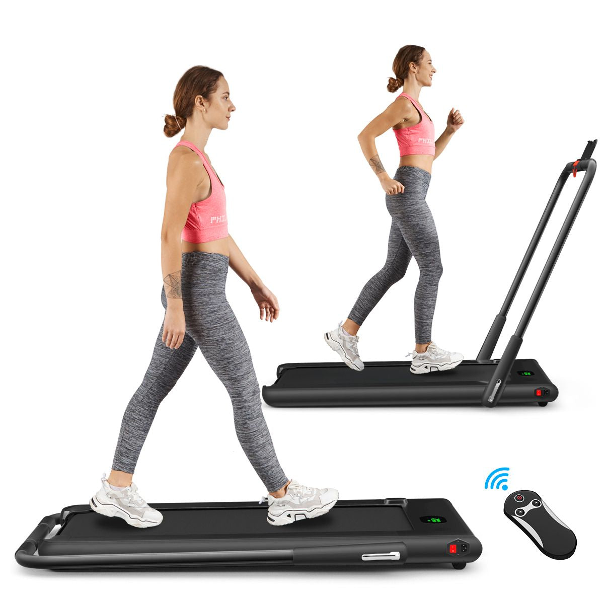 Folding Treadmill with LED Display Bluetooth Speaker