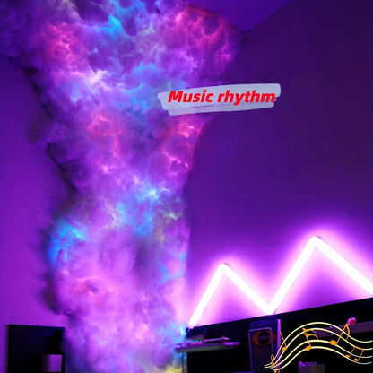 Cloud Light Multicolor Lightning Changing, 3D Thundercloud LED Light Cotton Lightning Cloud Colorful Atmosphere Night Light, DIY Creative Cloud Lights for Bedroom Gaming Room Indoor, 16 Feet