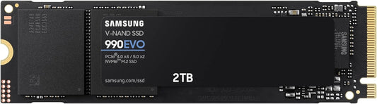 990 EVO SSD 2TB, Pcie Gen 4X4, Gen 5X2 M.2 2280 Nvme Internal Solid State Drive, Speeds up to 5,000Mb/S, Upgrade Storage for PC Computer, Laptop, MZ-V9E2T0B/AM, Black