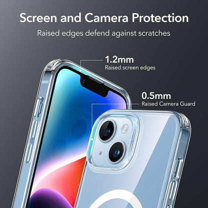 for Iphone 14 Case/Iphone 13 Case, Compatible with Magsafe, Shockproof Military-Grade Protection, Magnetic Phone Case for Iphone 14/13, Classic Hybrid Case (Halolock), Clear