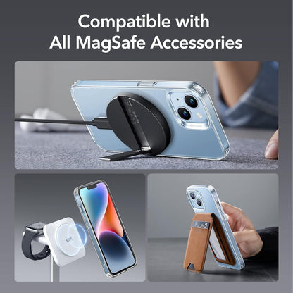 for Iphone 14 Case/Iphone 13 Case, Compatible with Magsafe, Shockproof Military-Grade Protection, Magnetic Phone Case for Iphone 14/13, Classic Hybrid Case (Halolock), Clear