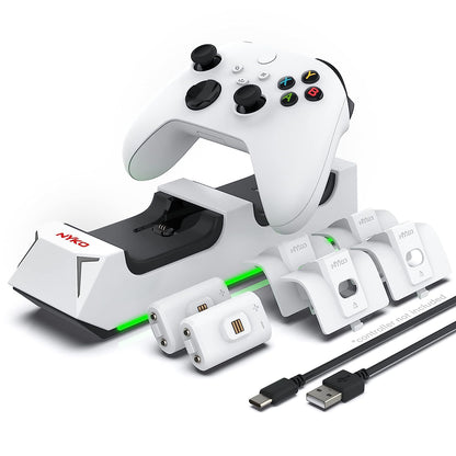 Charging Station for Xbox Series XS and Xbox - Charge Base for 2 Xbox Controllers W/Led Indicators and Extra USB Port - Xbox Controller Charge Stand W/Rechargeable Batteries - Xbox Accessories