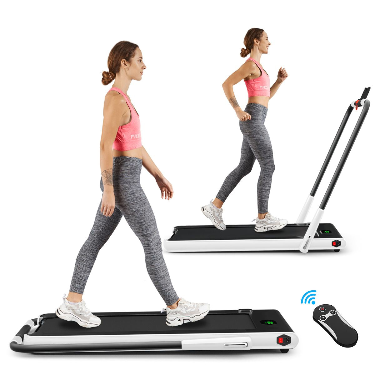 Folding Treadmill with LED Display Bluetooth Speaker